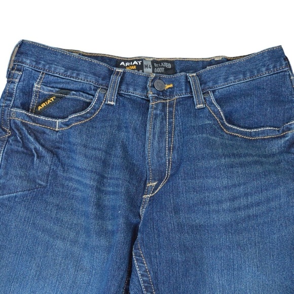 ARIAT Rebar M4 Relaxed DuraStretch Edge Boot Cut Jean Bodie Style 100162290 - Picture 4 of 12